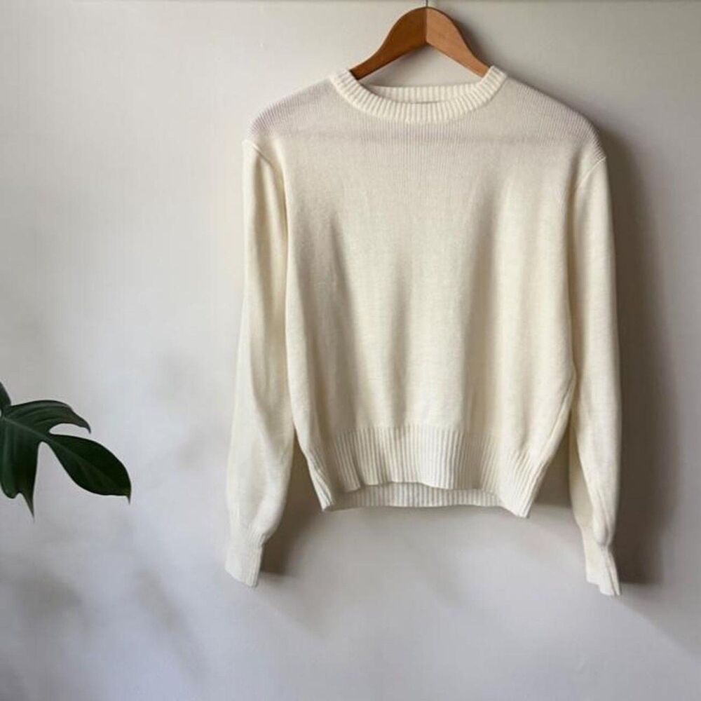 70's Sears ivory crewneck sweater